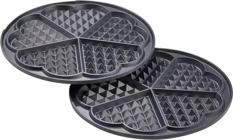 Gorenje WM701W Waffle Maker, 700W, Heart-shaped Non-stick Removable Plates, 5 Portions Capacity, Automatic Temperature Control, White