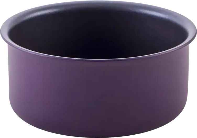 Polaris EasyKeep-14D Non-Stick Aluminum Cookware Set, 26 cm Pan with Glass Lid and Bakelite Handles, Violet, includes Slotted Turner and Spoon