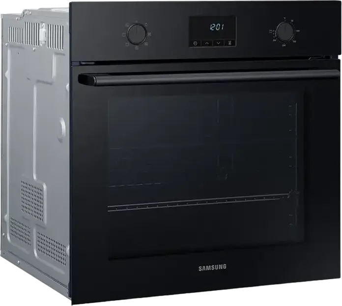 Встраиваемый электрический духовой шкаф Samsung NV68A1110RB/WT, 68 л, класс энергопотребления A, биокерамическое покрытие, конвекция и гриль, очистка паром, черный, 59.5x59.5x57 см
