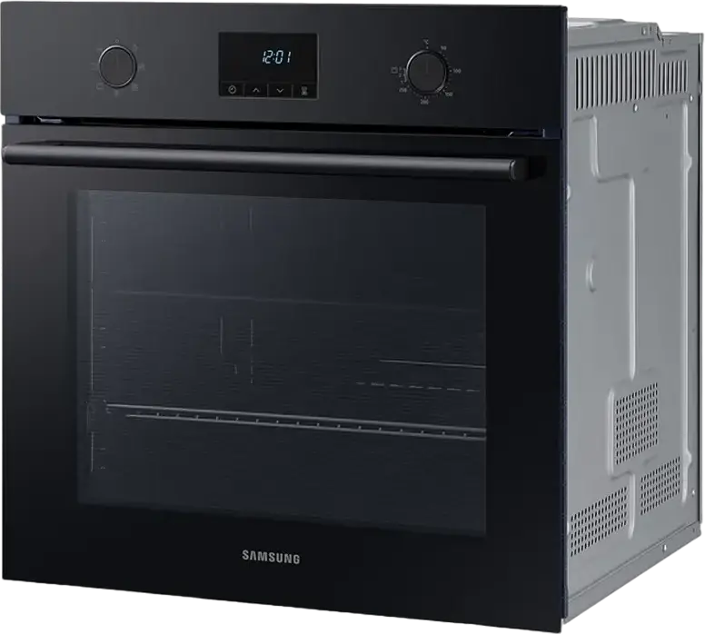 Встраиваемый электрический духовой шкаф Samsung NV68A1110RB/WT, 68 л, класс энергопотребления A, биокерамическое покрытие, конвекция и гриль, очистка паром, черный, 59.5x59.5x57 см