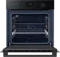 Встраиваемый электрический духовой шкаф Samsung NV68A1110RB/WT, 68 л, класс энергопотребления A, биокерамическое покрытие, конвекция и гриль, очистка паром, черный, 59.5x59.5x57 см