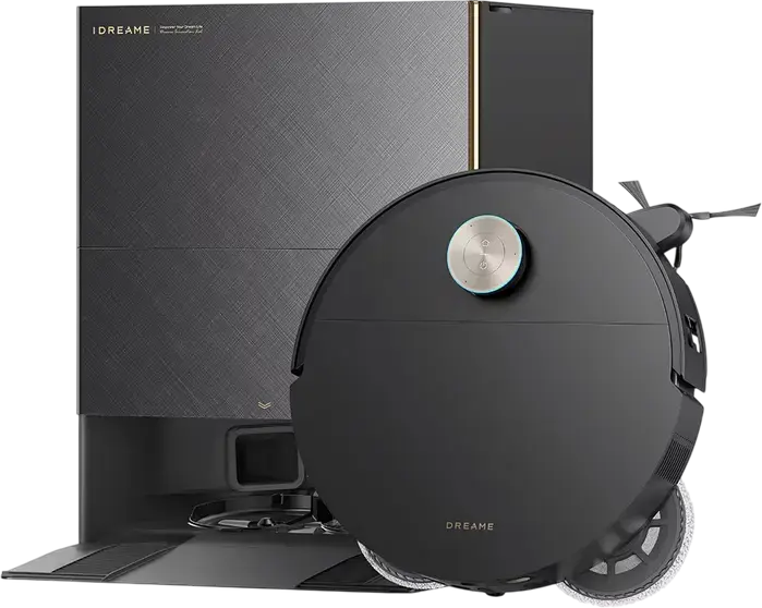 Робот-пылесос с влажной уборкой Dreame X60 Ultra Complete, мощность всасывания 35 000 Па, бинокулярное AI-зрение, гибкие швабры Omni-Scrub, станция PowerDock, черный