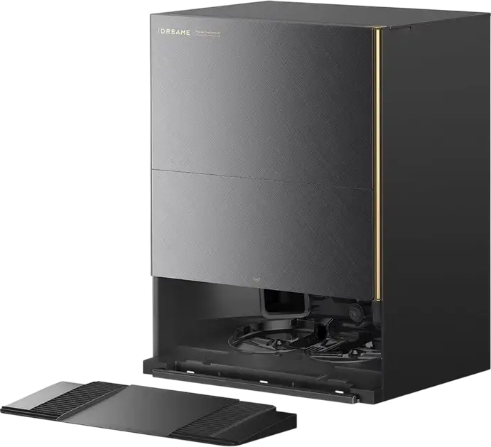 Робот-пылесос с влажной уборкой Dreame X60 Ultra Complete, мощность всасывания 35 000 Па, бинокулярное AI-зрение, гибкие швабры Omni-Scrub, станция PowerDock, черный