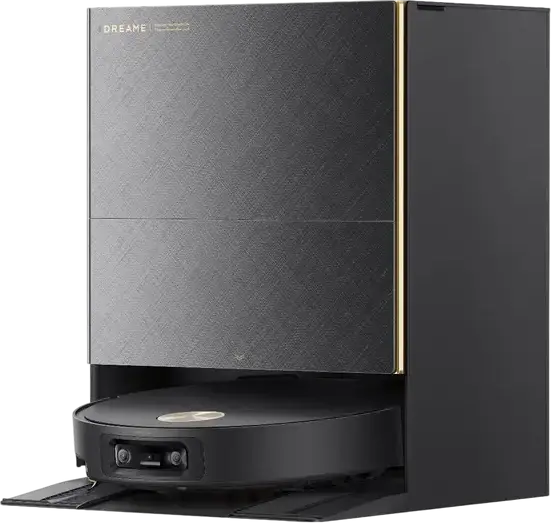 Робот-пылесос с влажной уборкой Dreame X60 Ultra Complete, мощность всасывания 35 000 Па, бинокулярное AI-зрение, гибкие швабры Omni-Scrub, станция PowerDock, черный
