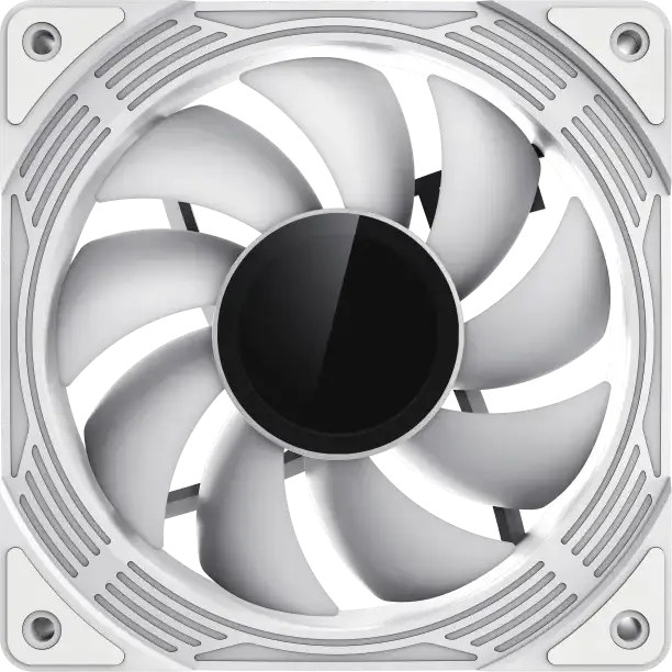 Gamemax KF300 White ARGB Case Fan Kit, 4x 120mm PWM Fans FN12A-C8I-W, Hydraulic Bearing, V4.0 ARGB Hub, RF Remote, Aura Sync, 800-1600 RPM