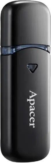 Stick USB Apacer AH355 USB 3.2 Gen 1, Interfață USB Type-A, Stocare Portabilă Rapidă, Design Rotunjit din Plastic ABS cu Capac și Agățător, Negru
