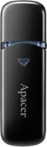 Stick USB Apacer AH355 USB 3.2 Gen 1, Interfață USB Type-A, Stocare Portabilă Rapidă, Design Rotunjit din Plastic ABS cu Capac și Agățător, Negru