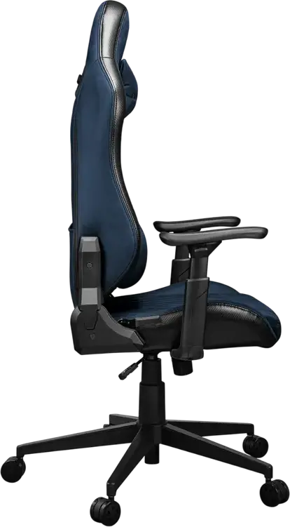 Игровое кресло Cougar Explore, цвет Navy Blue F, дышащая кожа ПВХ и PU, 3D регулируемые подлокотники, наклон 155 градусов, стальной каркас, поясничная поддержка, до 120 кг