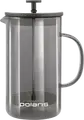 Polaris Stein-1000FP French Press Coffee Maker, 1L Glass and Plastic Plunger, Grey, Dishwasher Safe, Stein Collection