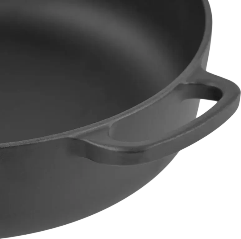 Royal Van Kampen en Begee Cast Iron Pot with Enamel Coating, 3.3L Round Casserole with Stainless Steel Lid and Handles, 22cm, Induction Ready