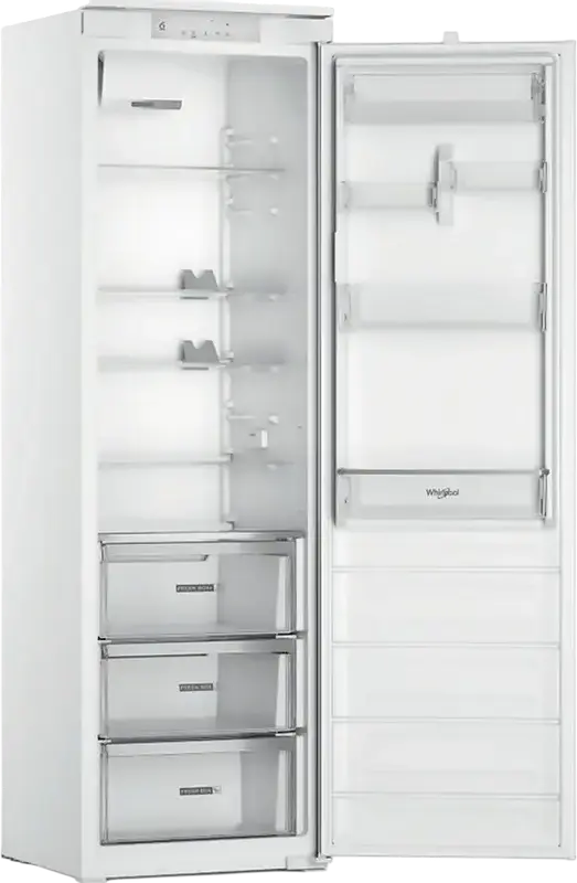 Whirlpool WHSD18A013C1 Built-in Single Door Refrigerator, 306L, Energy Class E, 6th Sense, Air Breeze, LED Display, White, 177x54x54.5 cm