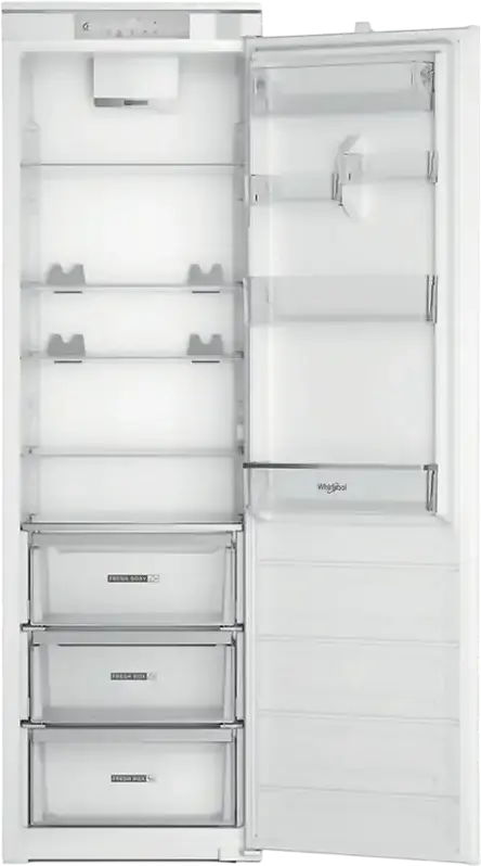 Whirlpool WHSD18A013C1 Built-in Single Door Refrigerator, 306L, Energy Class E, 6th Sense, Air Breeze, LED Display, White, 177x54x54.5 cm