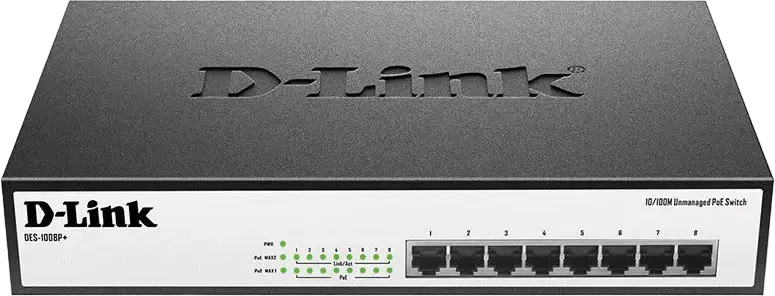 Comutator PoE D-Link DES-1008P+, 8x IEEE 802.3af/at