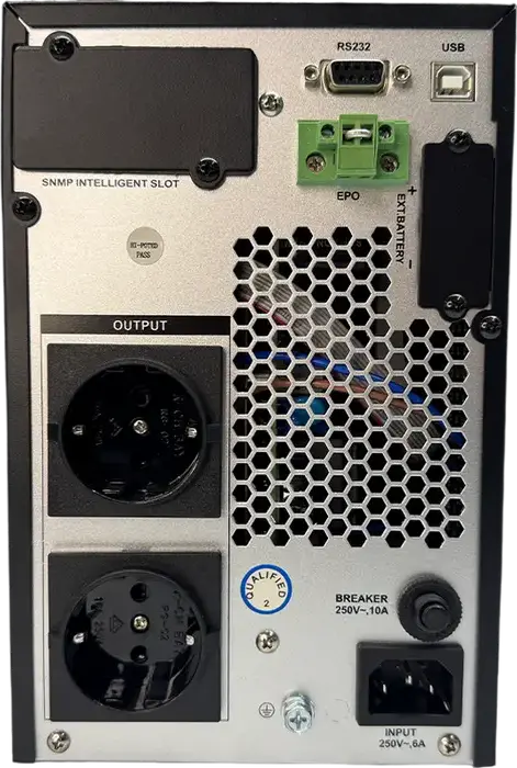 UPS Online Ultra Power PT-1K PT-1KS 1000VA 900W Tower, Sursă Neîntreruptă de Alimentare cu Ecran LCD, Slot SNMP, Conector EPO și Baterie Externă