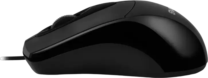 SVEN RX-110 Wired Optical Mouse, 1000 DPI High-Precision Sensor, 3 Buttons, USB/PS2 Interface, Ambidextrous Symmetric Design, Black