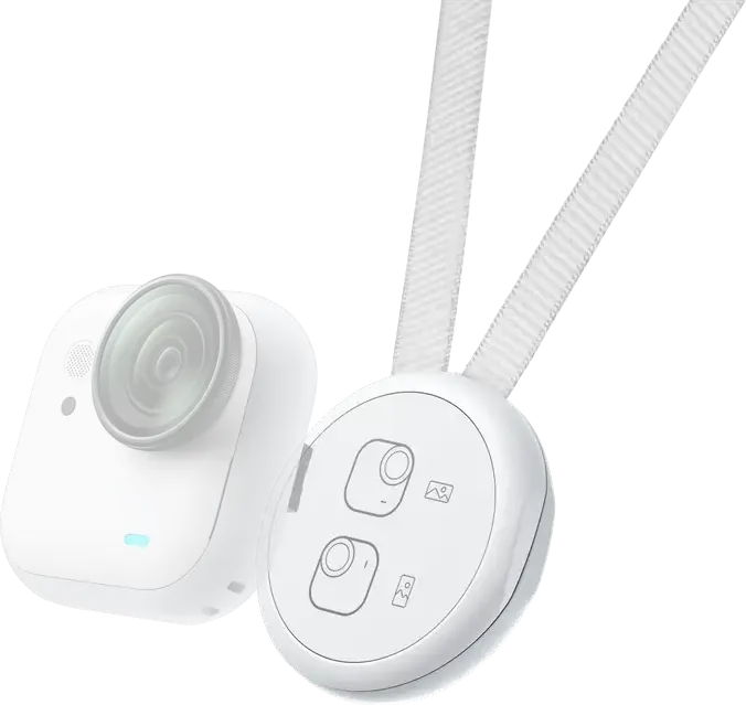 Insta360 Magnet Pendant for GO Ultra, Magnetic POV Mounting Necklace with Curved Silicone Back Panel and Upgraded Lanyard, White