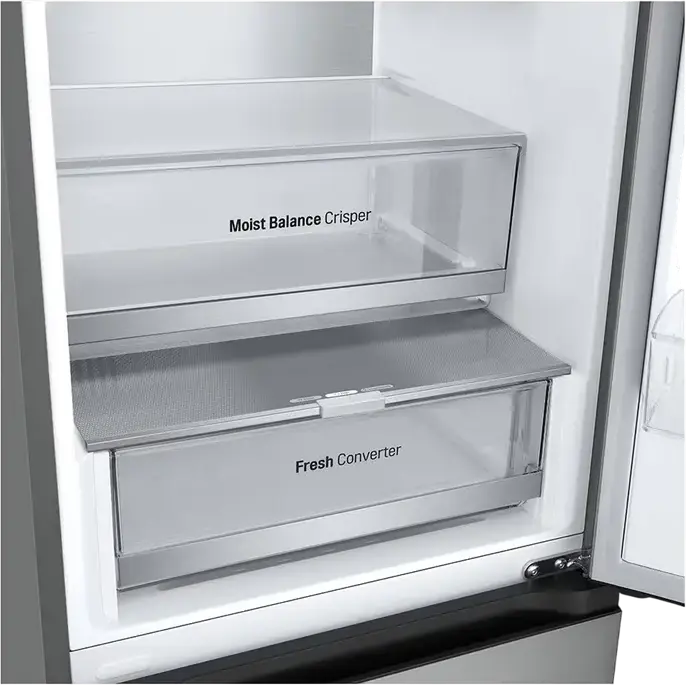 LG GBV5140DPY Freestanding Combi Refrigerator with Bottom Freezer, Silver, 344L Total Net Volume, Energy Class D