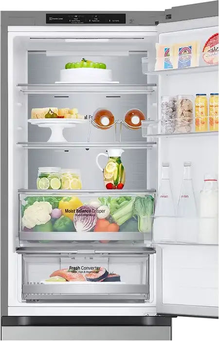 LG GBV5140DPY Freestanding Combi Refrigerator with Bottom Freezer, Silver, 344L Total Net Volume, Energy Class D