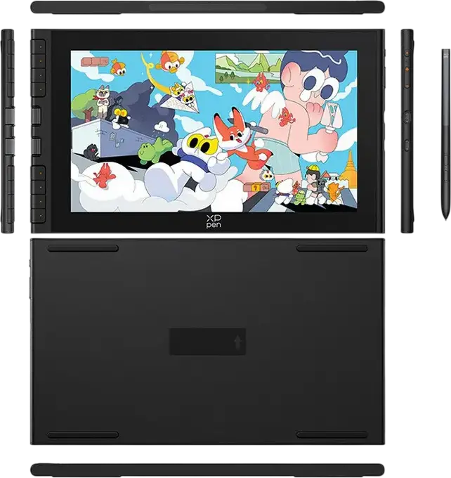 XP-Pen Artist 12 (Gen 3) Graphics Tablet, 11.9" FHD Full-Laminated Display, X4 Smart Chip Stylus 16384 Pressure Levels, 8 Hotkeys, 2 X-Dials, Black