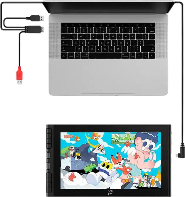 XP-Pen Artist 12 (Gen 3) Graphics Tablet, 11.9" FHD Full-Laminated Display, X4 Smart Chip Stylus 16384 Pressure Levels, 8 Hotkeys, 2 X-Dials, Black