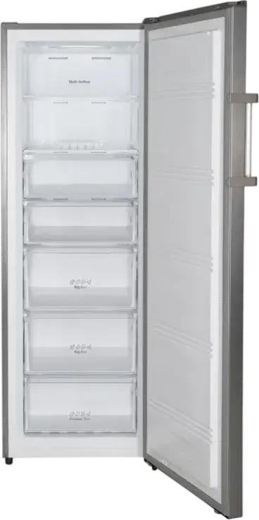 Heinner HFF-HS240NFXE++ Upright Freezer, Full No Frost, Inverter Technology, 240L Capacity, Electronic Control LED Display, Stainless Steel, 59.5x59x172 cm