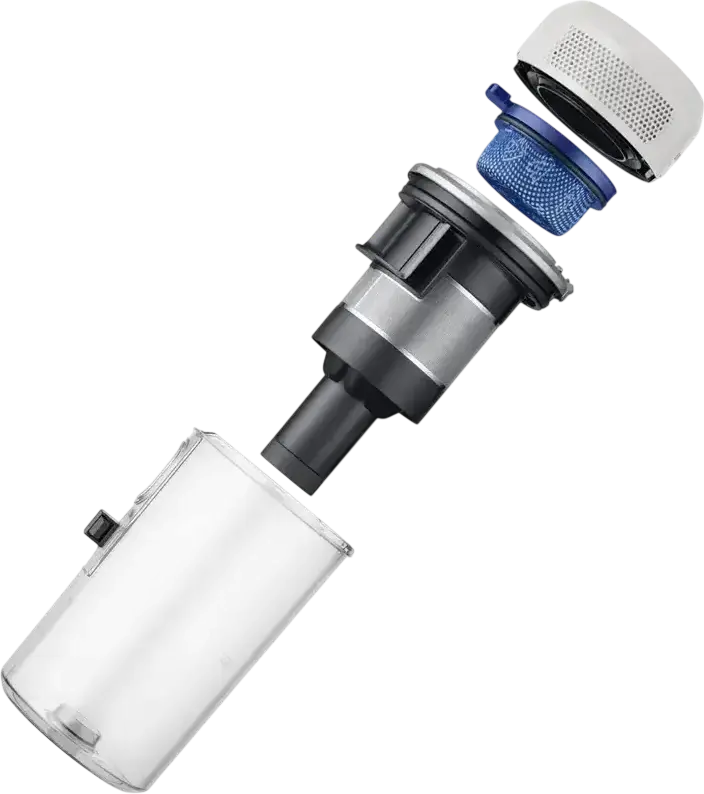 Aspirator Vertical fără Fir Samsung Jet 85S VS70H25WLG, Putere Aspirație 250W, Motor HexaJet, Filtrare HEPA, Rezervor 0.8L, Perie Slim LED, Negru