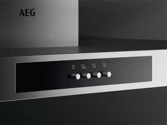 Hota șemineu încorporabilă AEG DBB4651M, Oțel Inoxidabil, 600 m3/h, 3 Viteze, Iluminare LED, ExtractionTech Plus 5000, Lățime 59.8 cm