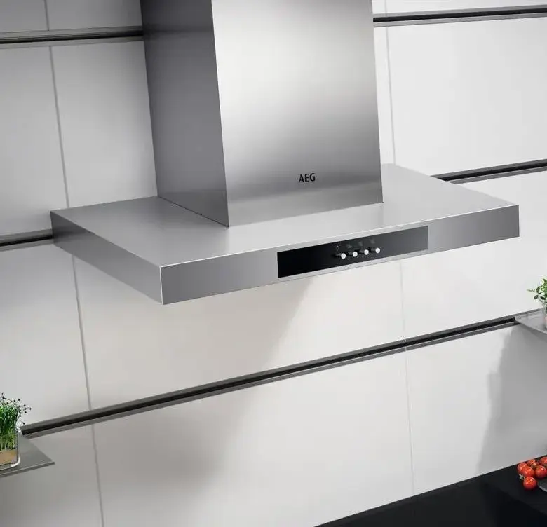 Hota șemineu încorporabilă AEG DBB4651M, Oțel Inoxidabil, 600 m3/h, 3 Viteze, Iluminare LED, ExtractionTech Plus 5000, Lățime 59.8 cm