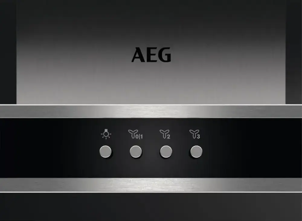 Hota șemineu încorporabilă AEG DBB4651M, Oțel Inoxidabil, 600 m3/h, 3 Viteze, Iluminare LED, ExtractionTech Plus 5000, Lățime 59.8 cm