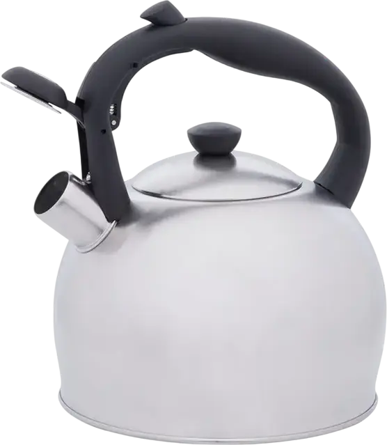 Resto 90602 Perseus Whistling Kettle, 3L Stainless Steel, Multi-layer Capsule Bottom for Induction, Gas, Electric, Halogen, VitroCeramic, Grey
