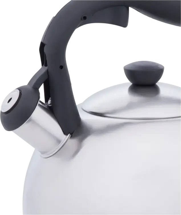 Resto 90602 Perseus Whistling Kettle, 3L Stainless Steel, Multi-layer Capsule Bottom for Induction, Gas, Electric, Halogen, VitroCeramic, Grey