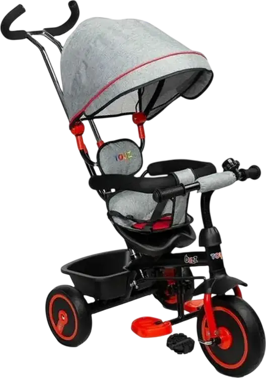Bicicletă cu trei roți Caretero Buzz, Gri | Roșu