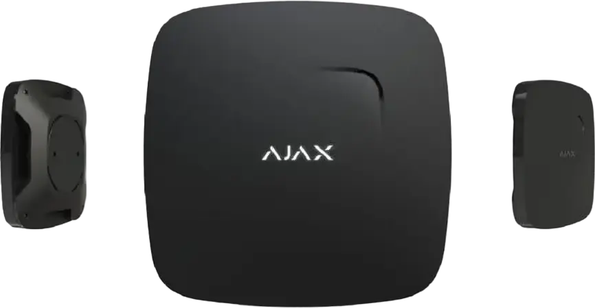 Ajax FireProtect Plus Wireless Indoor Fire Detector, Smoke, CO and Temperature Sensor, 85dB Siren, Jeweller Protocol, Black