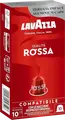 Lavazza Qualita Rossa Coffee Capsules for Nespresso Original Machines, Medium Roast Arabica and Robusta Blend, Intensity 10, Aluminium, Pack of 10