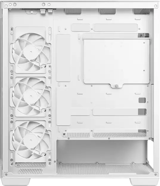 Deepcool CG580 4F V2 Midi-Tower ATX Fishtank Case, White, Panoramic Tempered Glass, 4x ARGB PWM Fans, Support for 360mm Radiator, USB-C Gen2, 410mm GPU