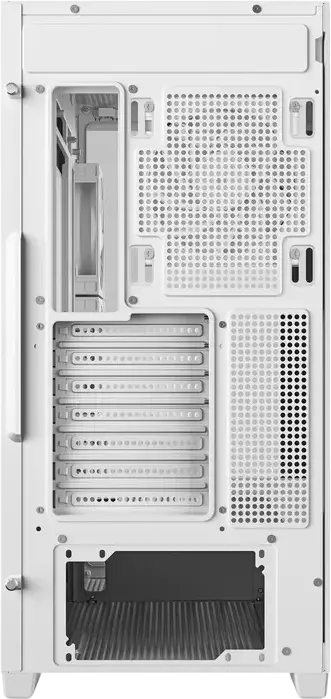 Deepcool CG580 4F V2 Midi-Tower ATX Fishtank Case, White, Panoramic Tempered Glass, 4x ARGB PWM Fans, Support for 360mm Radiator, USB-C Gen2, 410mm GPU