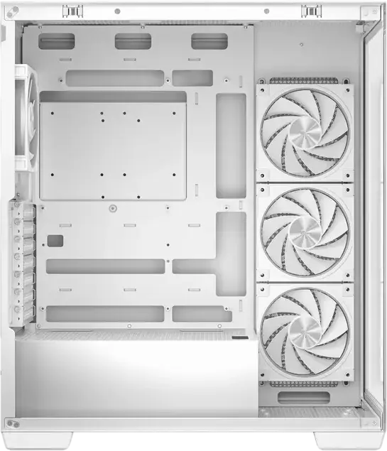 Deepcool CG580 4F V2 Midi-Tower ATX Fishtank Case, White, Panoramic Tempered Glass, 4x ARGB PWM Fans, Support for 360mm Radiator, USB-C Gen2, 410mm GPU