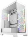 Deepcool CG580 4F V2 Midi-Tower ATX Fishtank Case, White, Panoramic Tempered Glass, 4x ARGB PWM Fans, Support for 360mm Radiator, USB-C Gen2, 410mm GPU
