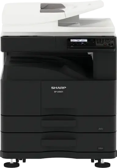 Sharp BP-20M31 Monochrome A3 Multifunction Printer MFP - Print Copy Scan, 31 ppm, 1GB Memory, 1100 Sheets Capacity, 600x600 dpi, Network Ready
