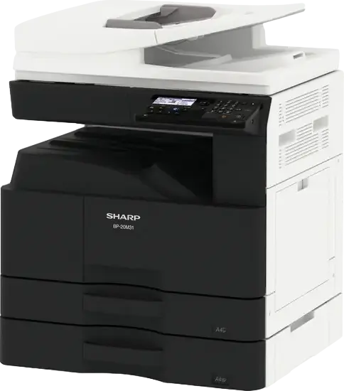 Sharp BP-20M31 Monochrome A3 Multifunction Printer MFP - Print Copy Scan, 31 ppm, 1GB Memory, 1100 Sheets Capacity, 600x600 dpi, Network Ready