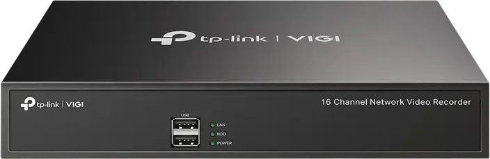 TP-Link VIGI NVR1016H 16-Channel Network Video Recorder, 8MP Max Resolution, H.265+ Compression, 10TB SATA HDD Support, HDMI/VGA, ONVIF, VIGI App