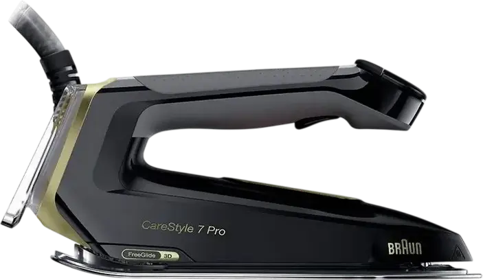 Генератор пара Braun CareStyle 7 Pro IS7298CP, 2700 Вт, давление 8 бар, паровой удар 700 г/мин, подошва FreeGlide 3D, iMode, бак 2 л, черный
