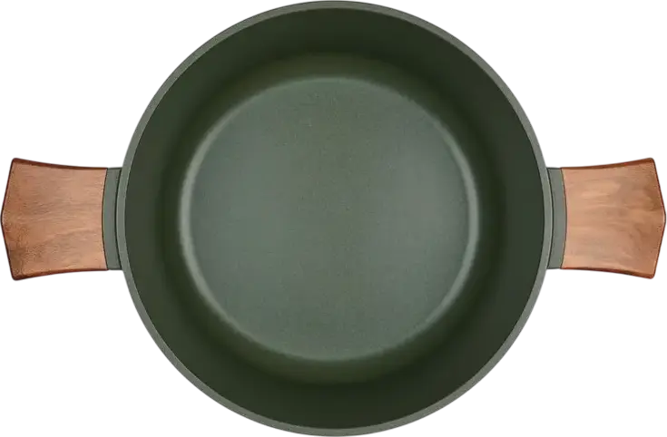 Oala cu capac de sticla RESTO Kitchenware 93703 SADR din aluminiu, strat non-stick Queenhome, 24 cm, 4.6 L, compatibila cu inductie, verde