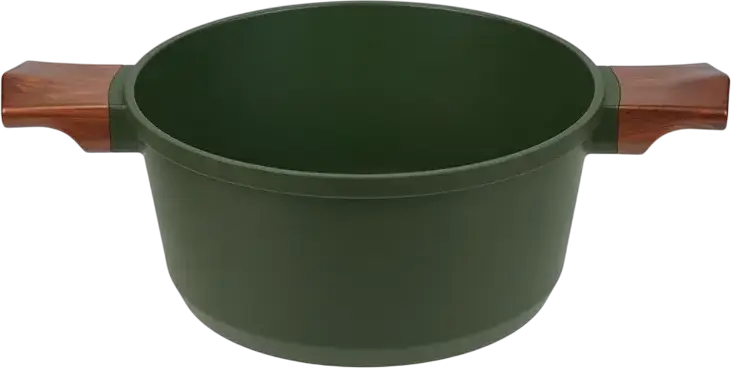Oala cu capac de sticla RESTO Kitchenware 93703 SADR din aluminiu, strat non-stick Queenhome, 24 cm, 4.6 L, compatibila cu inductie, verde