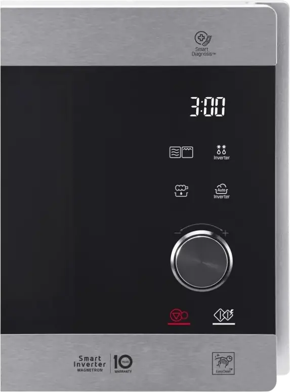 Микроволновая печь с грилем LG NeoChef MH6565CPS, 25 л, 1000 Вт Smart Inverter, электрогриль 900 Вт, антибактериальное покрытие EasyClean, Цвет: Серый