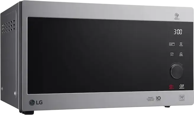 Микроволновая печь с грилем LG NeoChef MH6565CPS, 25 л, 1000 Вт Smart Inverter, электрогриль 900 Вт, антибактериальное покрытие EasyClean, Цвет: Серый