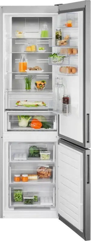 Frigider Combinat Electrolux LNT7ME36X3, Congelator NoFrost, Capacitate Totală 367L, Cooling 360°, Inox Gri, Clasa Energetică E, 201x59.5x65 cm