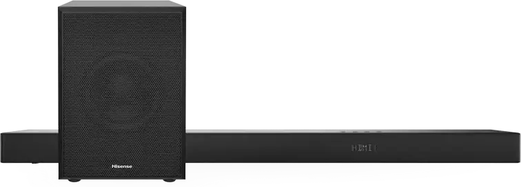 Soundbar Hisense U5120GW Seria U, Sistem Audio 5.1.2 Canale cu Subwoofer Wireless de 8 inch, Putere 510W, Dolby Atmos, DTS:X, Hi-Res Audio, HDMI eARC, Negru