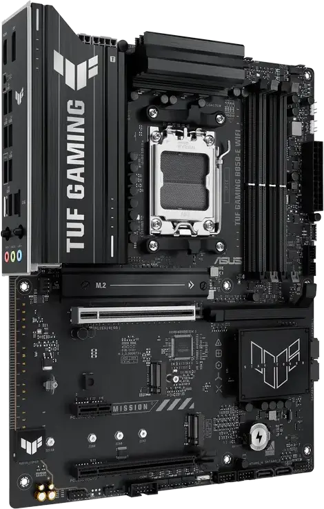 Материнская плата ASUS TUF GAMING B850-E WIFI ATX AM5 AMD B850, DDR5 8000+ MT/s, PCIe 5.0 x16, 3 слота M.2, Wi-Fi 6E, Bluetooth 5.3, для Ryzen 9000/8000/7000