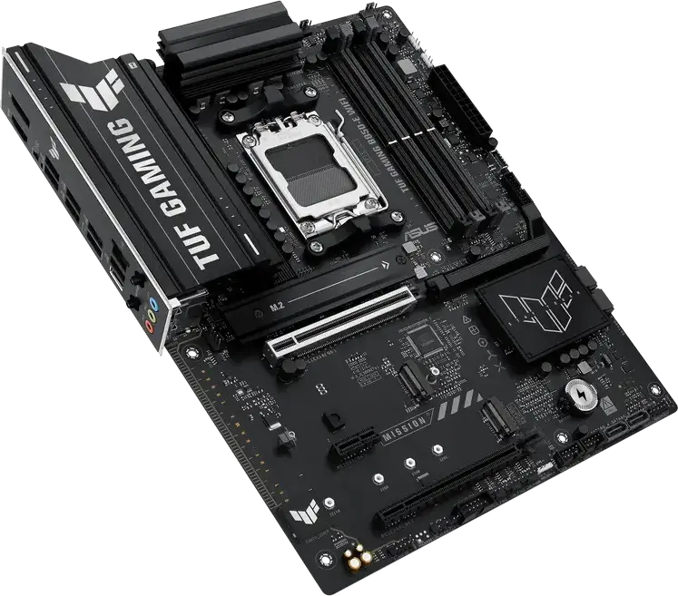 Материнская плата ASUS TUF GAMING B850-E WIFI ATX AM5 AMD B850, DDR5 8000+ MT/s, PCIe 5.0 x16, 3 слота M.2, Wi-Fi 6E, Bluetooth 5.3, для Ryzen 9000/8000/7000